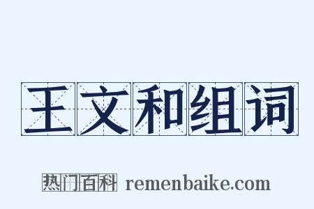王文和组词是什么意思的图片